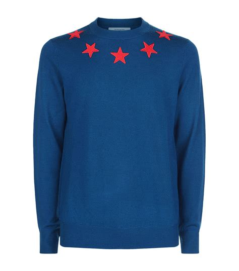 blue givenchy crewneck sweater